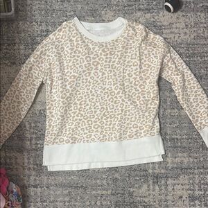 Beige Leopard Print Long Sleeve Top